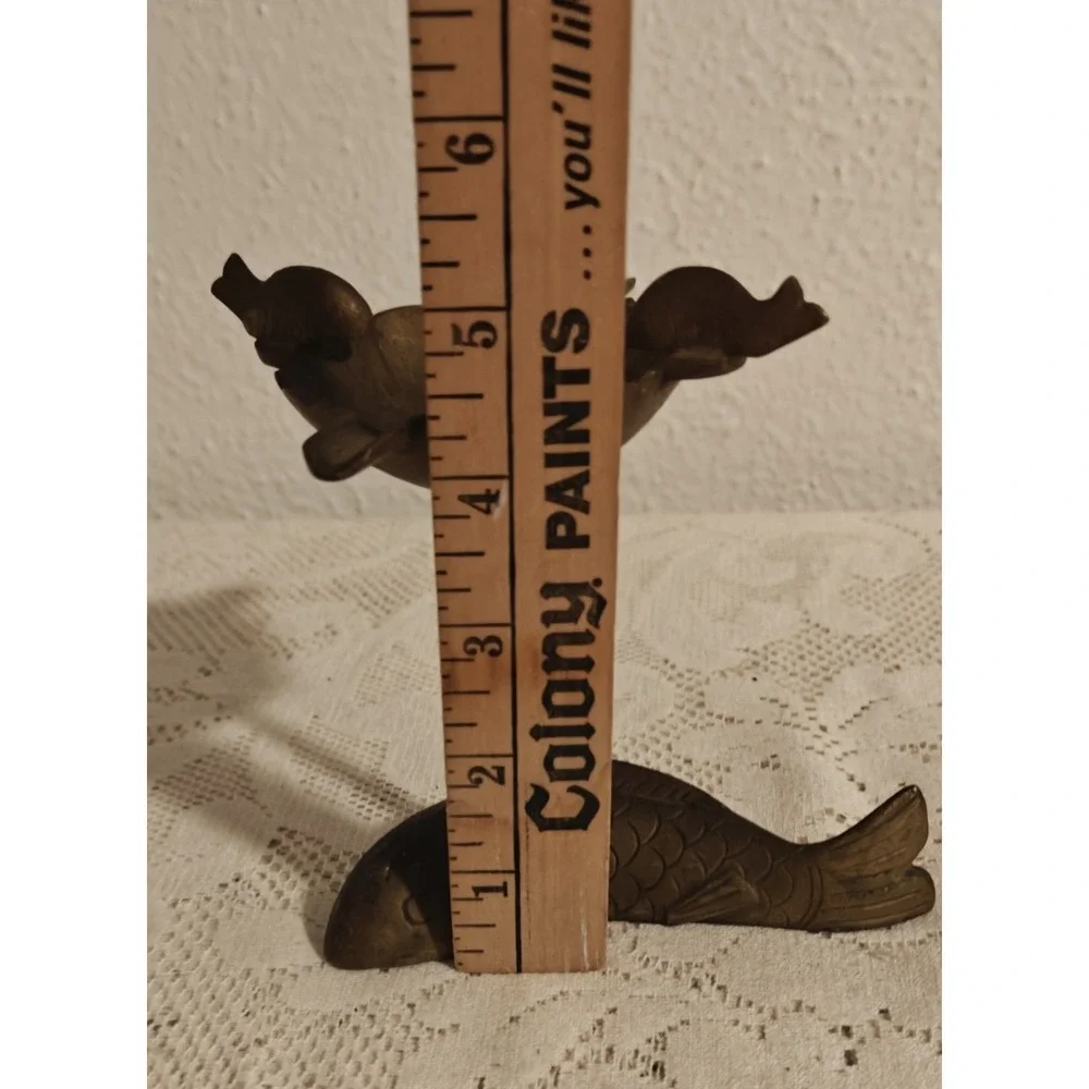 Vintage Mid Century Brass Fish/Bird Bath Brass Ashtray Unique